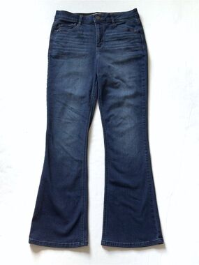 Wit & Wisdom Brittany High Rise Baby Boot Jeans Womens 10 Dark Wash Stretch Mom